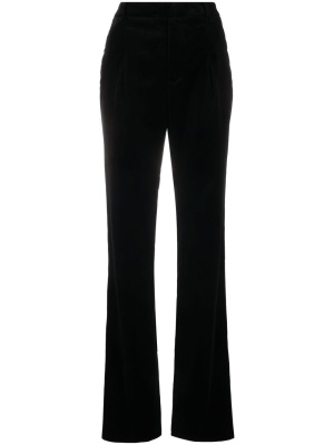 

Straight-leg tailored velvet trousers, Saint Laurent Straight-leg tailored velvet trousers
