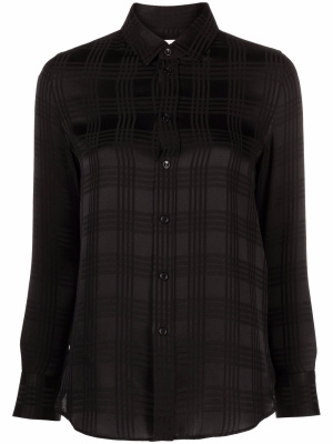 

Check-pattern long-sleeve shirt, Saint Laurent Check-pattern long-sleeve shirt