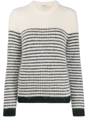 

Striped crew neck jumper, Saint Laurent Striped crew neck jumper