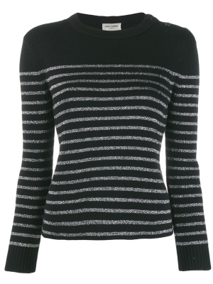 

Metallic striped jumper, Saint Laurent Metallic striped jumper