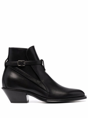 

Buckle-detail leather ankle boots, Saint Laurent Buckle-detail leather ankle boots