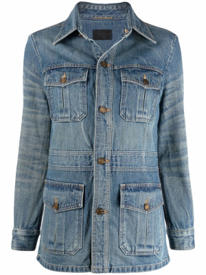 

Multi-pocket denim jacket, Saint Laurent Multi-pocket denim jacket