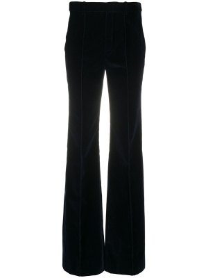 

Velvet-effect flared trousers, Saint Laurent Velvet-effect flared trousers