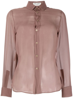

Semi-sheer long-sleeve shirt, Saint Laurent Semi-sheer long-sleeve shirt