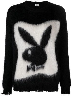 

Textured Playboy bunny jumper, Saint Laurent Textured Playboy bunny jumper