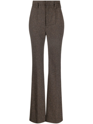 

Herringbone-pattern flared trousers, Saint Laurent Herringbone-pattern flared trousers