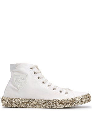 

Bedford glitter-embellished hi-top sneakers, Saint Laurent Bedford glitter-embellished hi-top sneakers