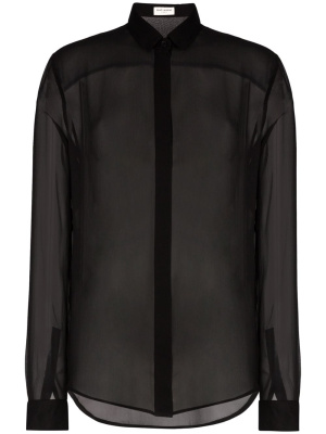 

Sheer button front shirt, Saint Laurent Sheer button front shirt