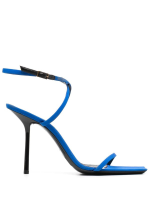 

110mm square-toe leather sandals, Saint Laurent 110mm square-toe leather sandals