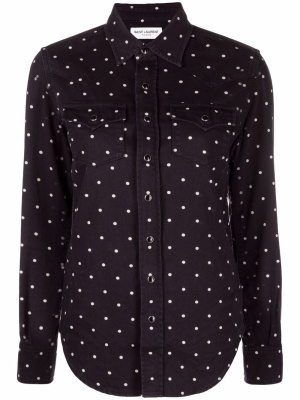 

Polka-dot print shirt, Saint Laurent Polka-dot print shirt
