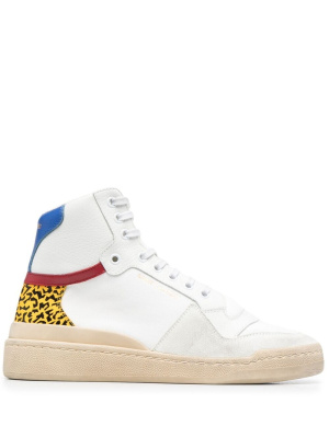 

Panelled mid-top sneakers, Saint Laurent Panelled mid-top sneakers