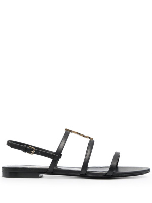 

Cassandra monogram flat sandals, Saint Laurent Cassandra monogram flat sandals