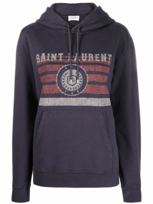 

Logo-print hoodie, Saint Laurent Logo-print hoodie