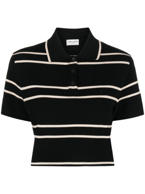 

Stripped cotton polo-shirt, Saint Laurent Stripped cotton polo-shirt
