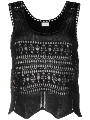 

Crochet vest top, Saint Laurent Crochet vest top
