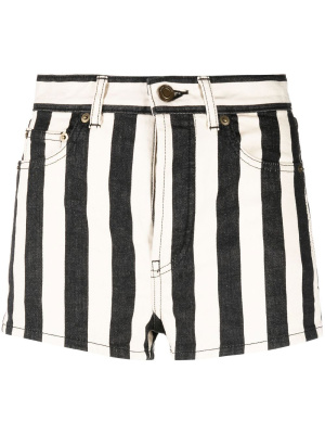 

Striped high-waisted shorts, Saint Laurent Striped high-waisted shorts