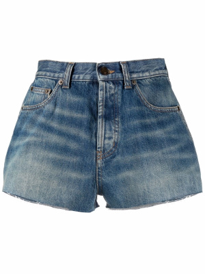 

High-waisted denim shorts, Saint Laurent High-waisted denim shorts