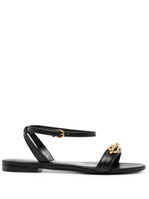 

Chain link-detail leather sandals, Saint Laurent Chain link-detail leather sandals
