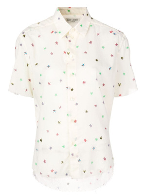 

Star-print short-sleeve shirt, Saint Laurent Star-print short-sleeve shirt