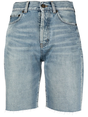 

High-waist denim shorts, Saint Laurent High-waist denim shorts
