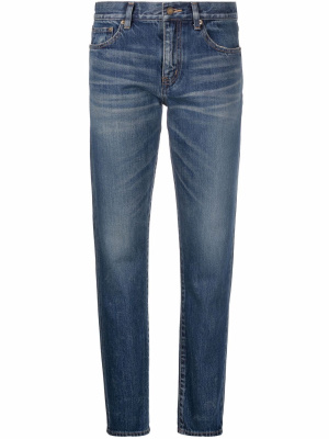 

Stonewashed straight-leg jeans, Saint Laurent Stonewashed straight-leg jeans