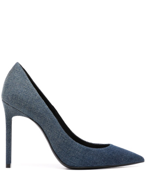 

100mm denim pumps, Saint Laurent 100mm denim pumps