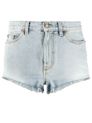 

Ripped short denim shorts, Saint Laurent Ripped short denim shorts