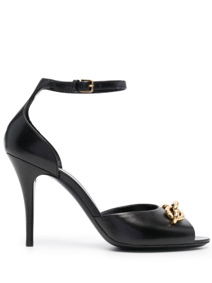 

Chain-strap leather sandals, Saint Laurent Chain-strap leather sandals