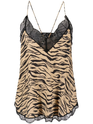 

Christy lace-trim silk cami top, Zadig&Voltaire Christy lace-trim silk cami top