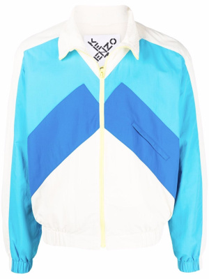

Colour-block panelled windbreaker, Kenzo Colour-block panelled windbreaker