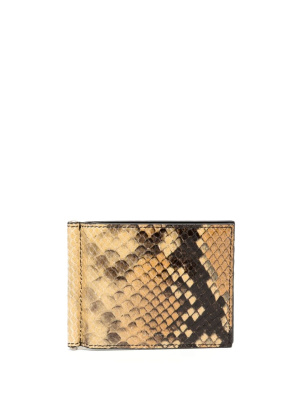 

Python-print leather bi-fold wallet, Bally Python-print leather bi-fold wallet
