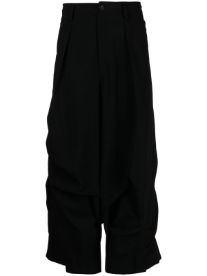 

Wide-leg pintuck-detail pants, Yohji Yamamoto Wide-leg pintuck-detail pants