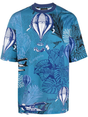 

Graphic-print cotton T-shirt, Emporio Armani Graphic-print cotton T-shirt