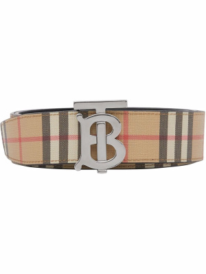 

Vintage Check monogram-motif reversible belt, Burberry Vintage Check monogram-motif reversible belt