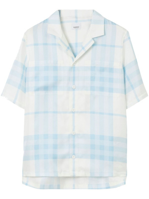 

Check-print silk shirt, Burberry Check-print silk shirt