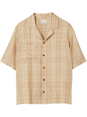 

Vintage-check print silk shirt, Burberry Vintage-check print silk shirt