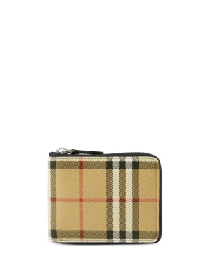 

Check-print all-around zip wallet, Burberry Check-print all-around zip wallet