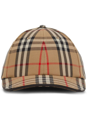 

Embroidered logo Vintage Check baseball cap, Burberry Embroidered logo Vintage Check baseball cap