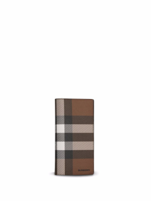 

Check-print e-canvas leather wallet, Burberry Check-print e-canvas leather wallet