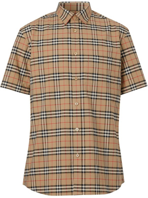 

Check print short-sleeve shirt, Burberry Check print short-sleeve shirt