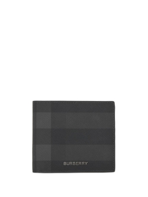 

Charcoal check bi-fold coin wallet, Burberry Charcoal check bi-fold coin wallet
