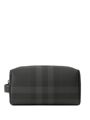 

Checked leather travel pouch, Burberry Checked leather travel pouch