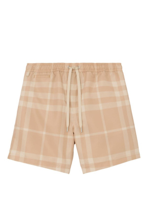 

Check-print drawstring swim shorts, Burberry Check-print drawstring swim shorts