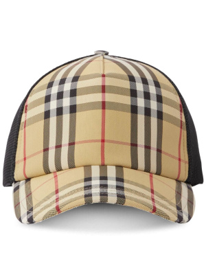 

Check-pattern mesh cap, Burberry Check-pattern mesh cap