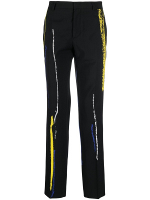 

Graphic-print straight-leg trousers, Moschino Graphic-print straight-leg trousers