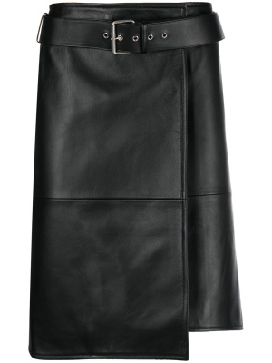 

Belted-waist leather shorts, Moschino Belted-waist leather shorts