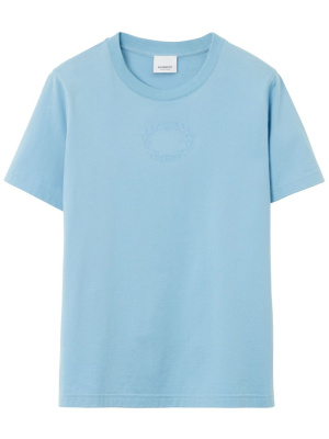 

Logo-embroidered cottonT-shirt, Burberry Logo-embroidered cottonT-shirt