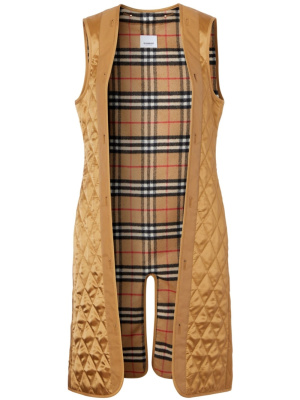 

Vintage-check print lined vest, Burberry Vintage-check print lined vest
