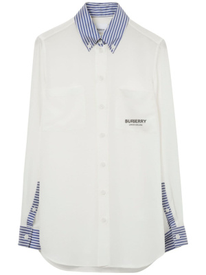 

Logo-print silk shirt, Burberry Logo-print silk shirt