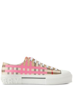 

Check-print lace-up sneakers, Burberry Check-print lace-up sneakers